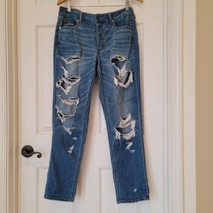 American Eagle TOMGIRL Distressed Jeans 12 long